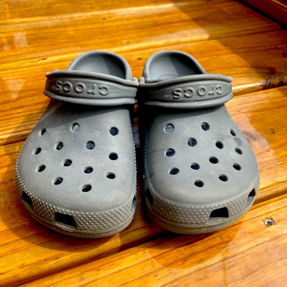 Dark Gray Boys CROCS Size 1